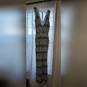 Rhapsody Black and White Patterned Jumpsuit